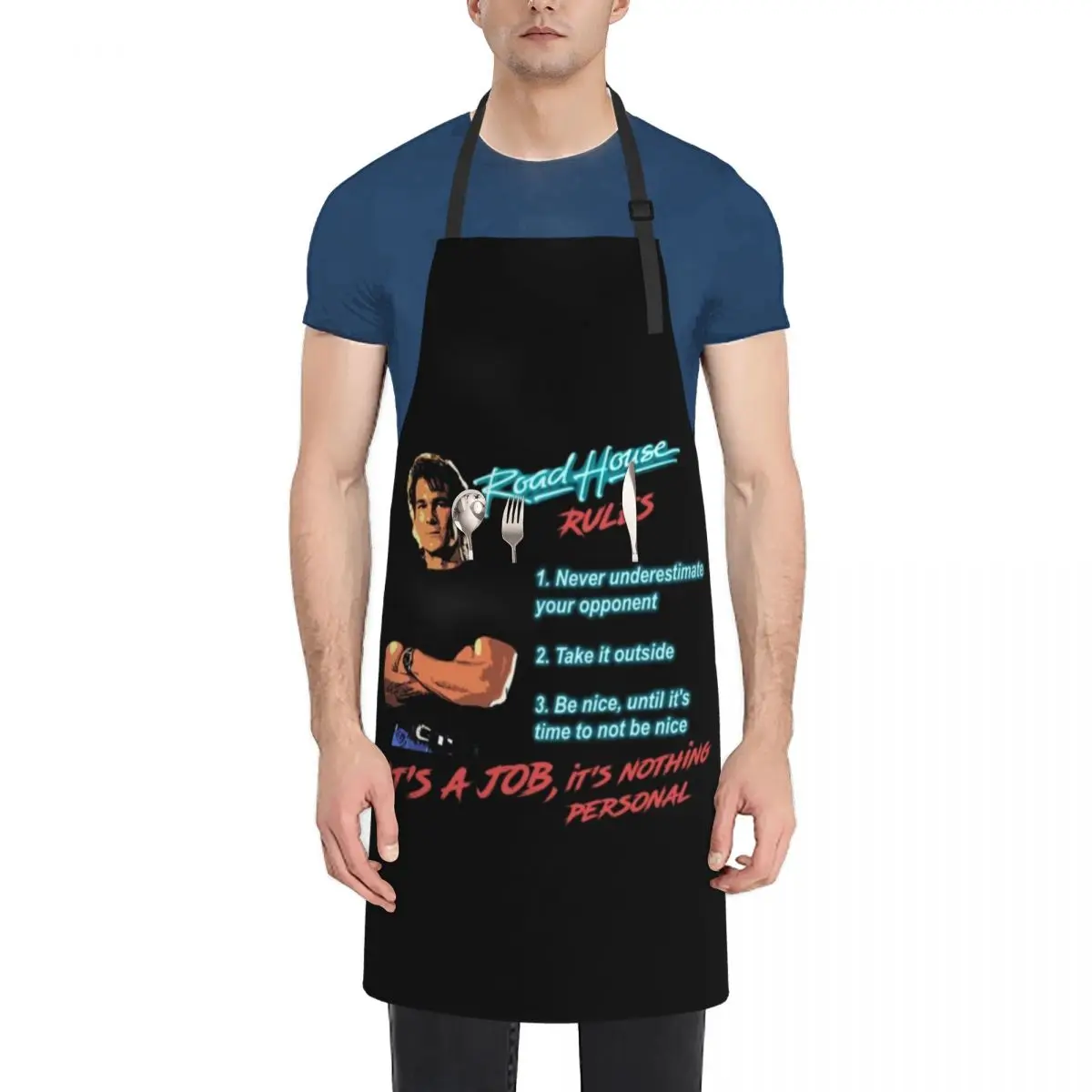 

Roadhouse Rules Gift Men Women Apron Men's Kitchen with personal logo barber men Smock for hairdressing Apron