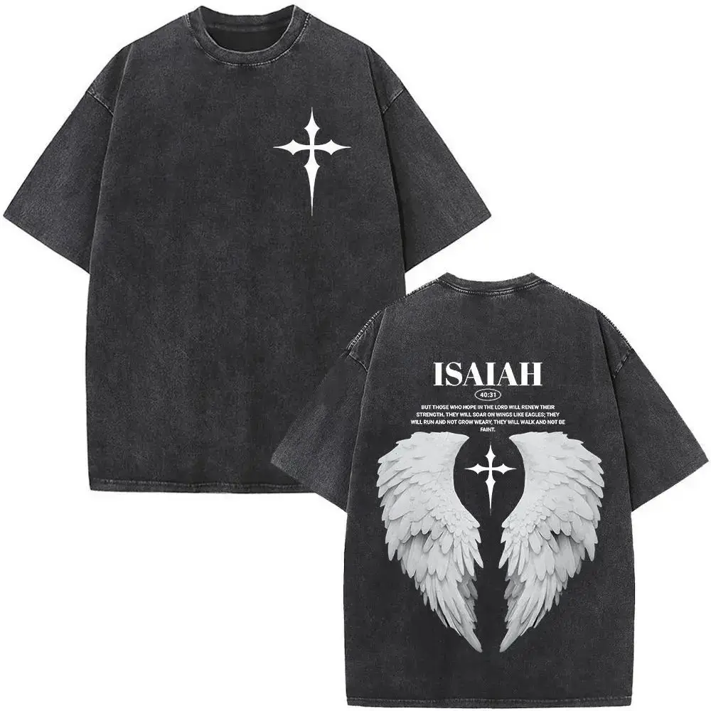 

New Washed T-shirt Men's and Women's Fashionable Retro Loose and Comfortable Oversized Harajuku Cotton Short-sleeved T-shirt
