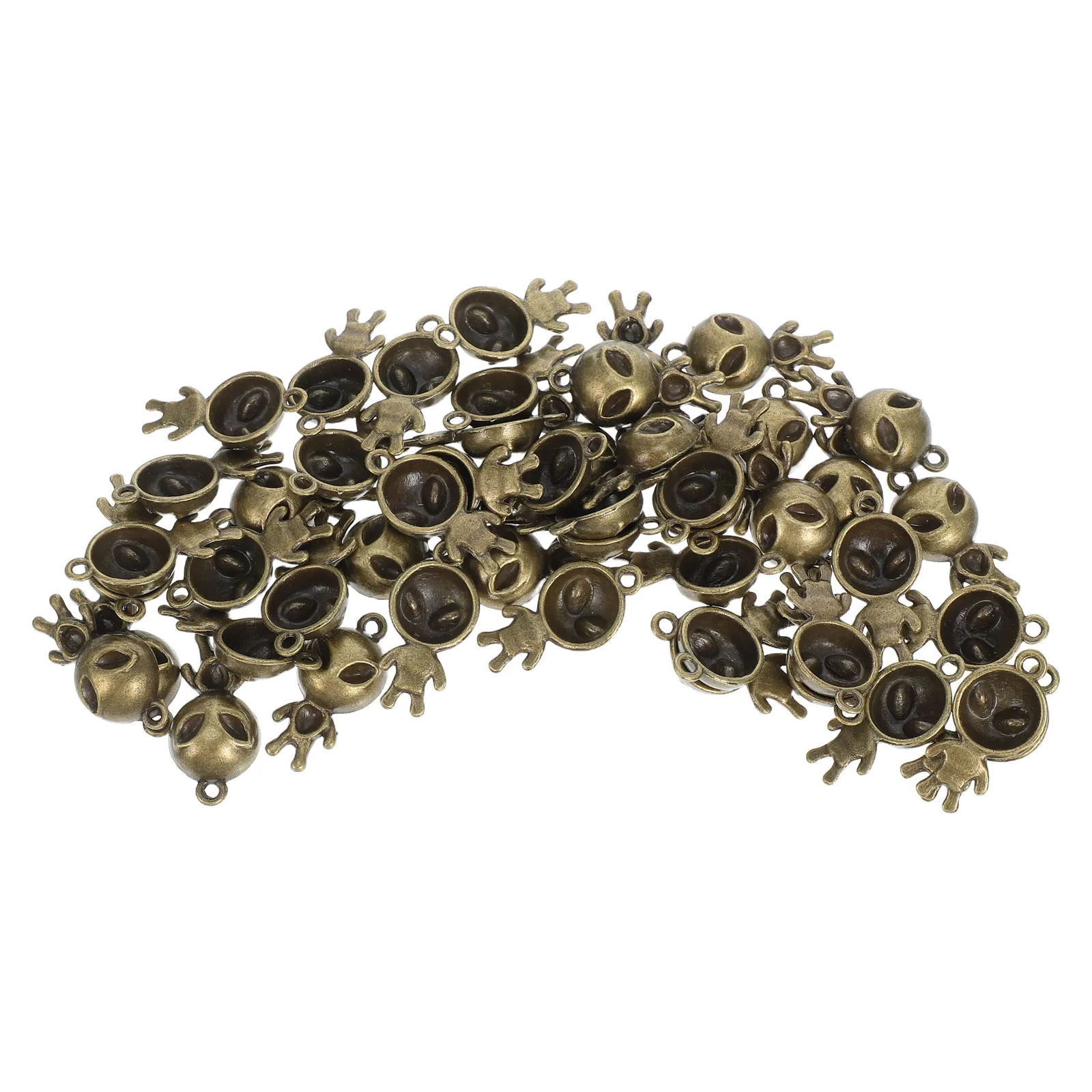 

50Pcs Alien Charms DIY Necklace Earrings Crafting Durable Alloy Pendants Extraterrestrial Style Jewelry Decors