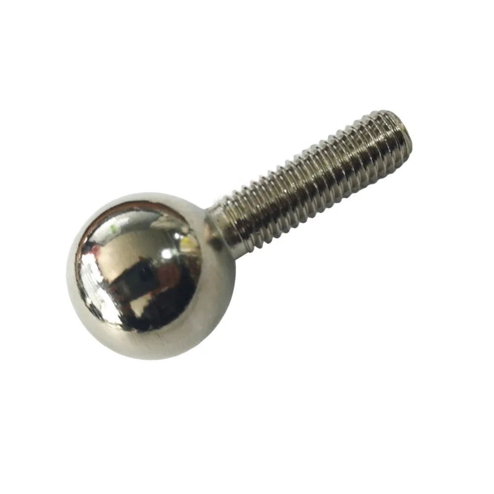 

M8x20 Spherical Ball Screw Carbon Steel Nickel Plated Durable 3D Printer Accessories Joint Ball Screw 45mm Length Silver