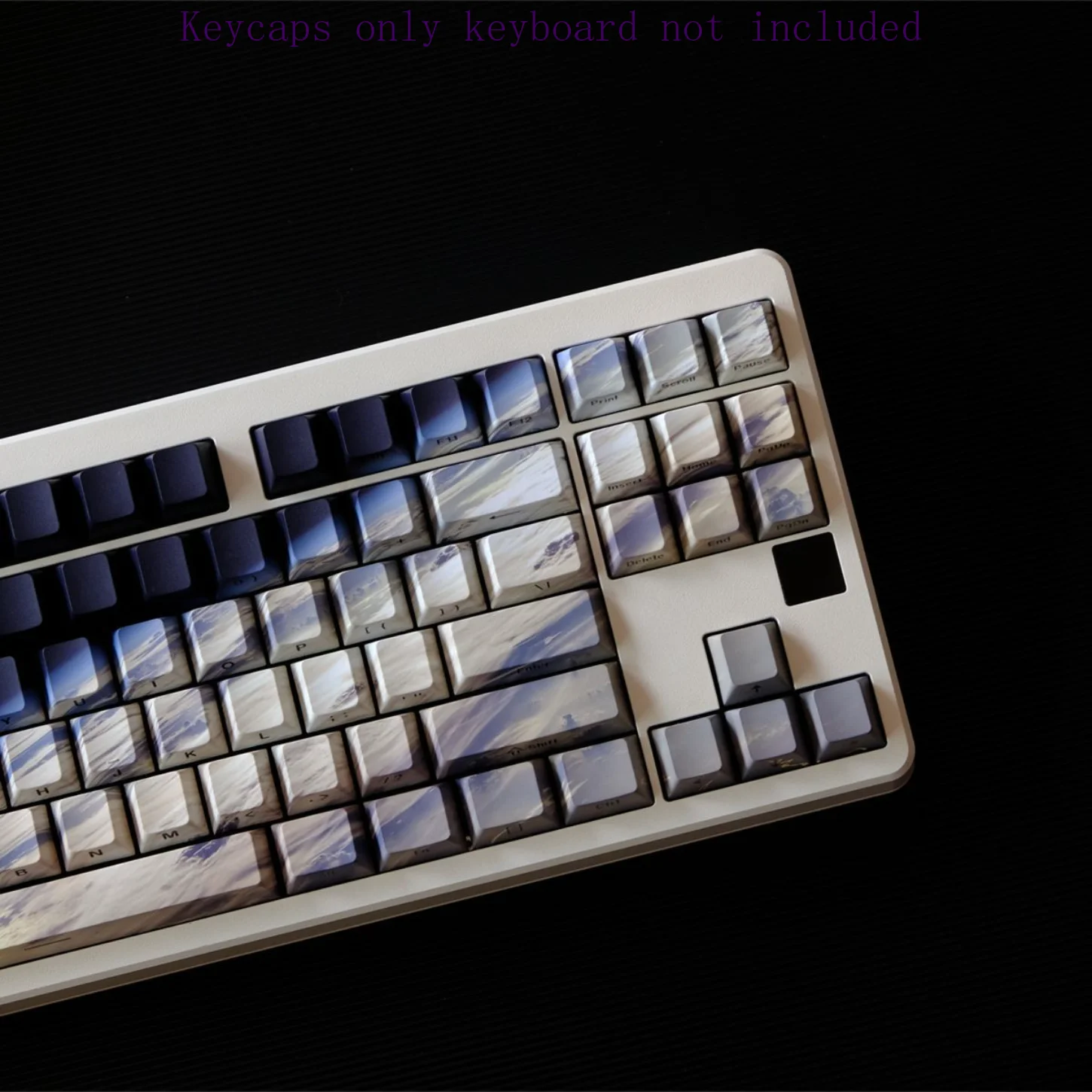 Thunder Gate Keycap 세트 PBT 체리 사이드 조각 투명 크리 에이 티브 60/84/98/108 기계식 키보드에 적합