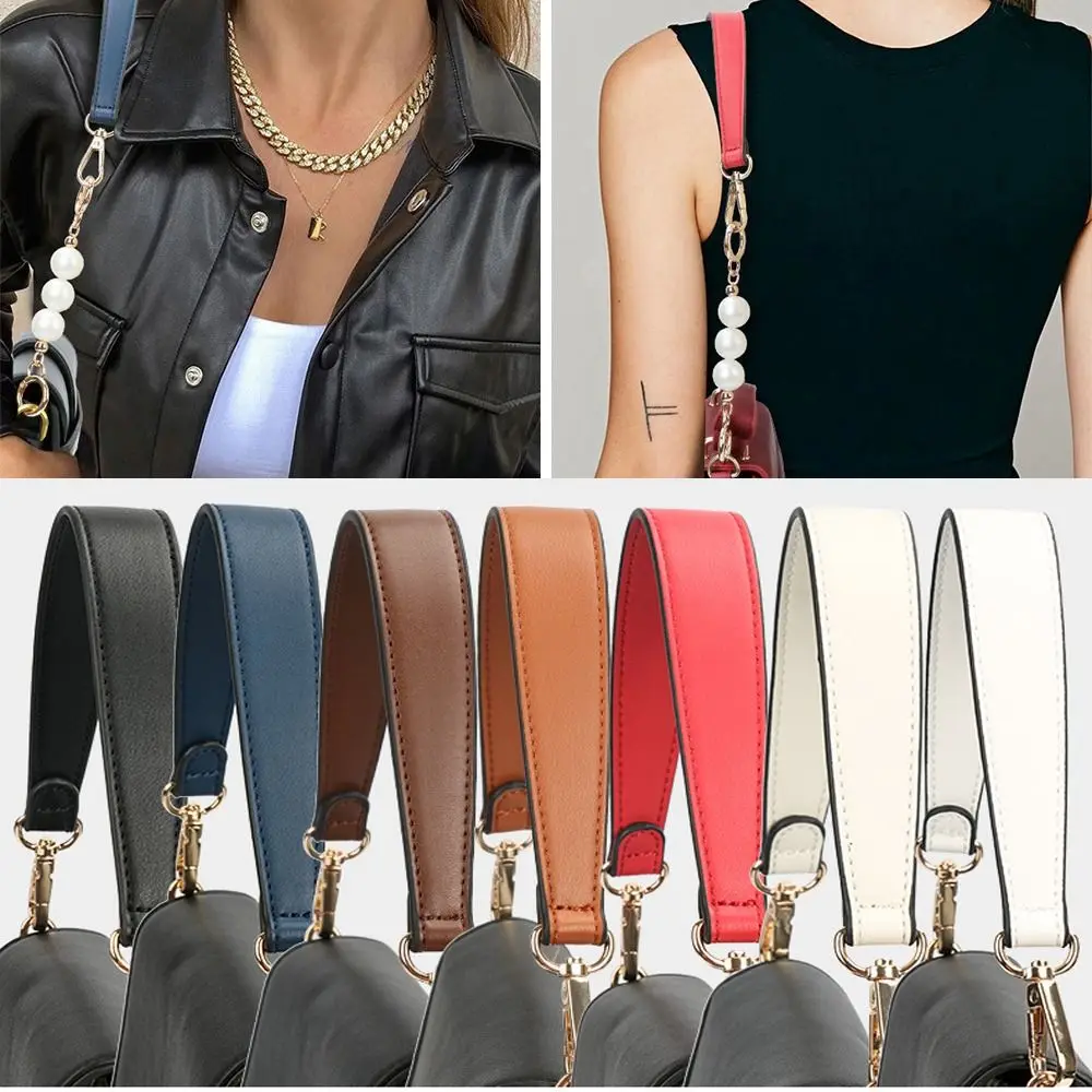 Leather Handbags Bag Strap Bag Belt Band For Handbag Short Bag Strap Purse Strap Golden Buckle Replacement