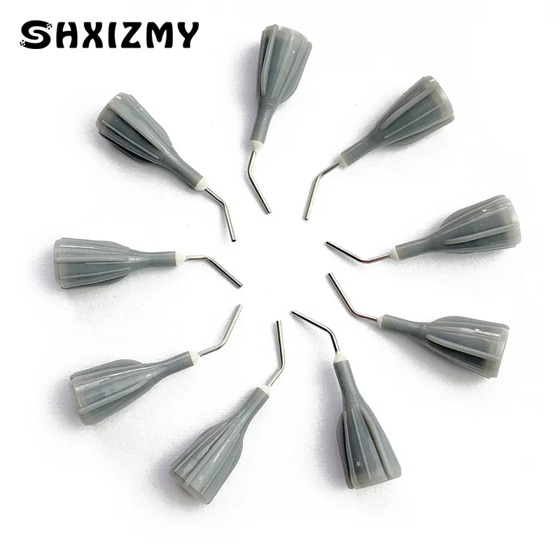 5pcs Dental Delivery Tips 20G Flow Composite Resin Conveyor Flowable Tip Grey Tip Fits Filt