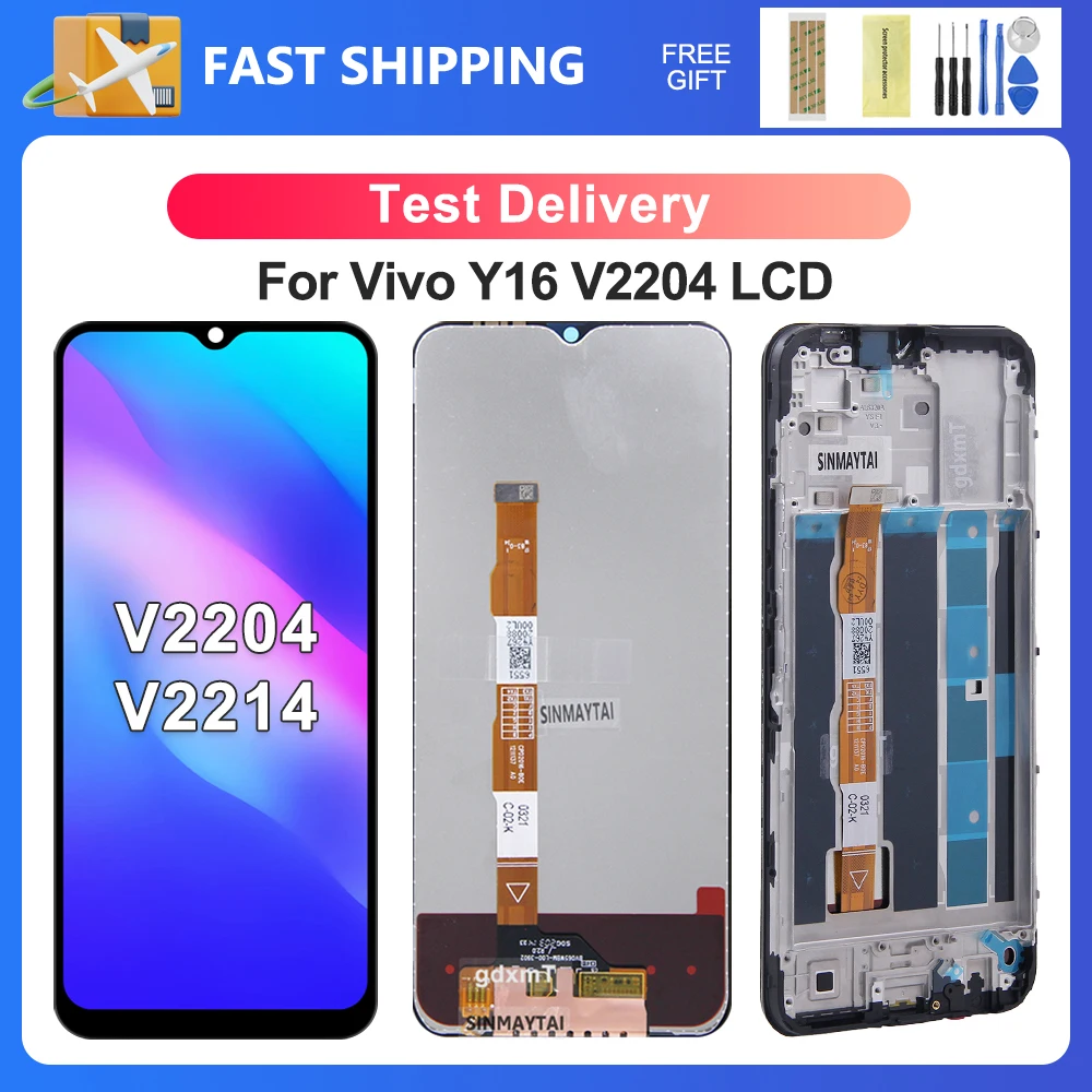 

For VIVO Y16 6.51''For vivo Y16 V2204 V2214 LCD Display Touch Screen Digitizer Assembly Replacement