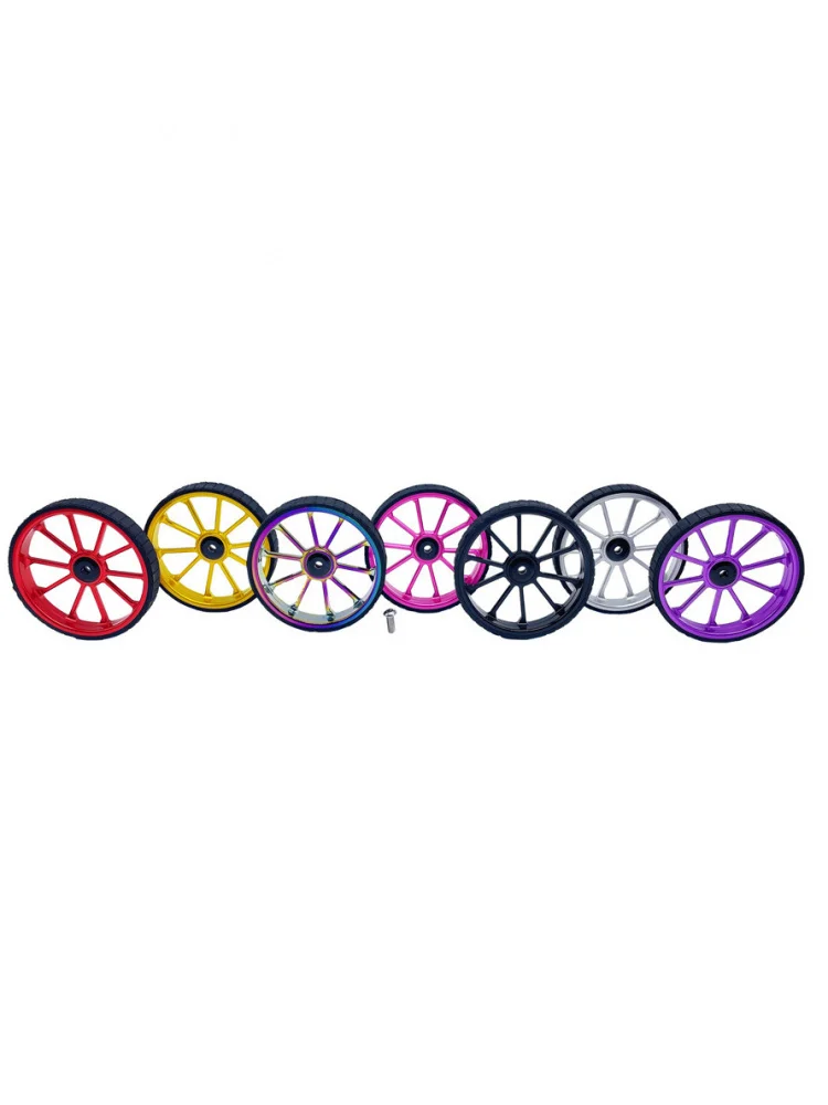 AliExpress NONE 1 pair Widened Thickened  Easy Push Wheels for Brompton Birdy Folding Bike，Hollow Aluminum Bearing Wheels Easy Wheels 100mm