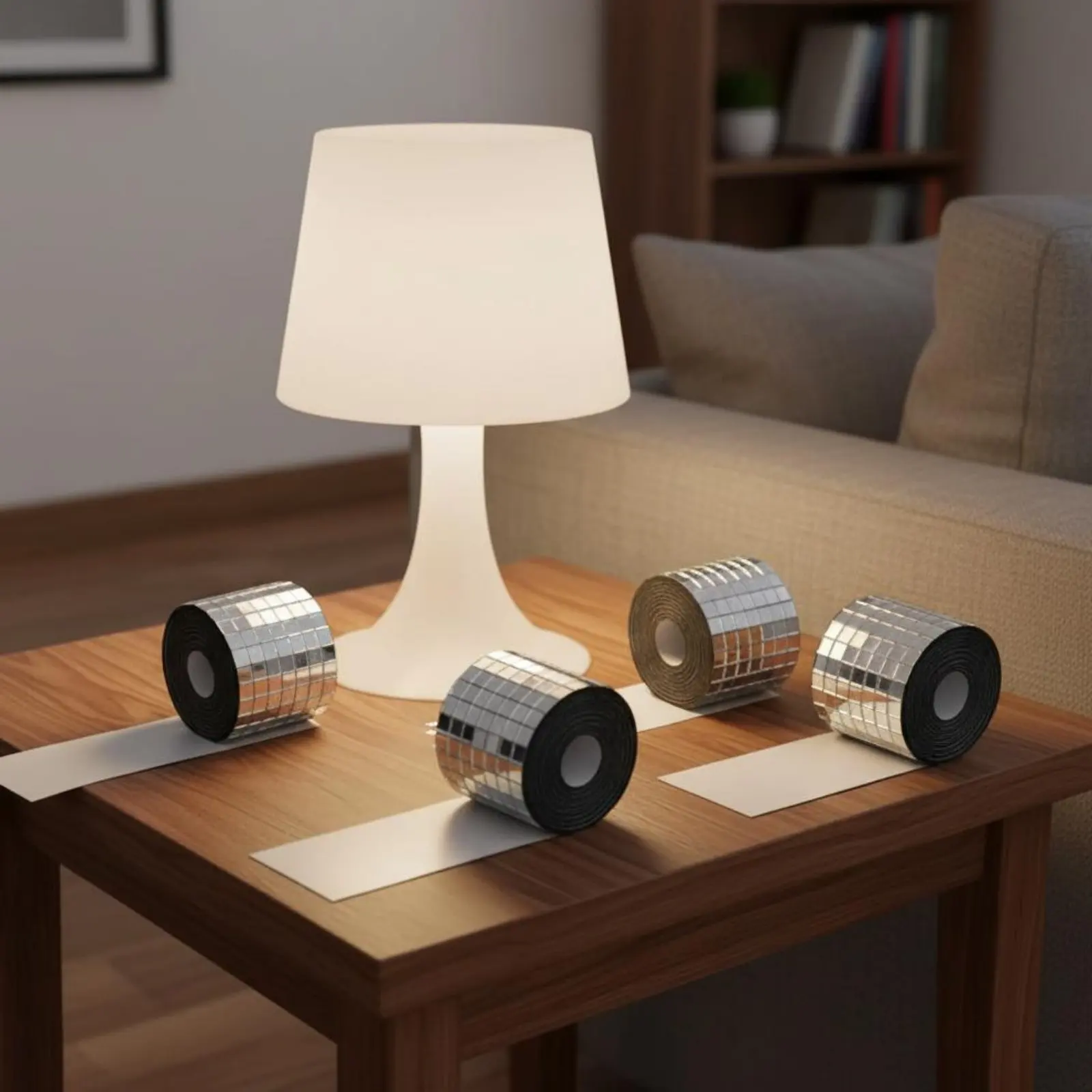 4 Rolls Mirror Sticker Roll Cut to Size Disco Sphere Tessellated Stickers Peel-and-Stick Mirror Tiles Even Edges Disco Sphere