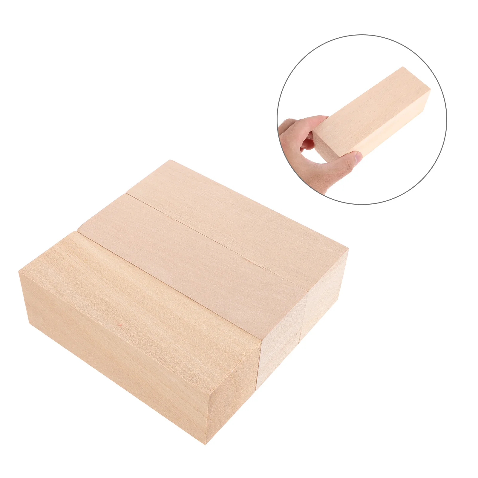 

6pcs Basswood Carving Blocks 6X2X2 Inch Unfinished Natural Wood Blocks For Diy Crafts Woodworking Projects Smooth Rectangle