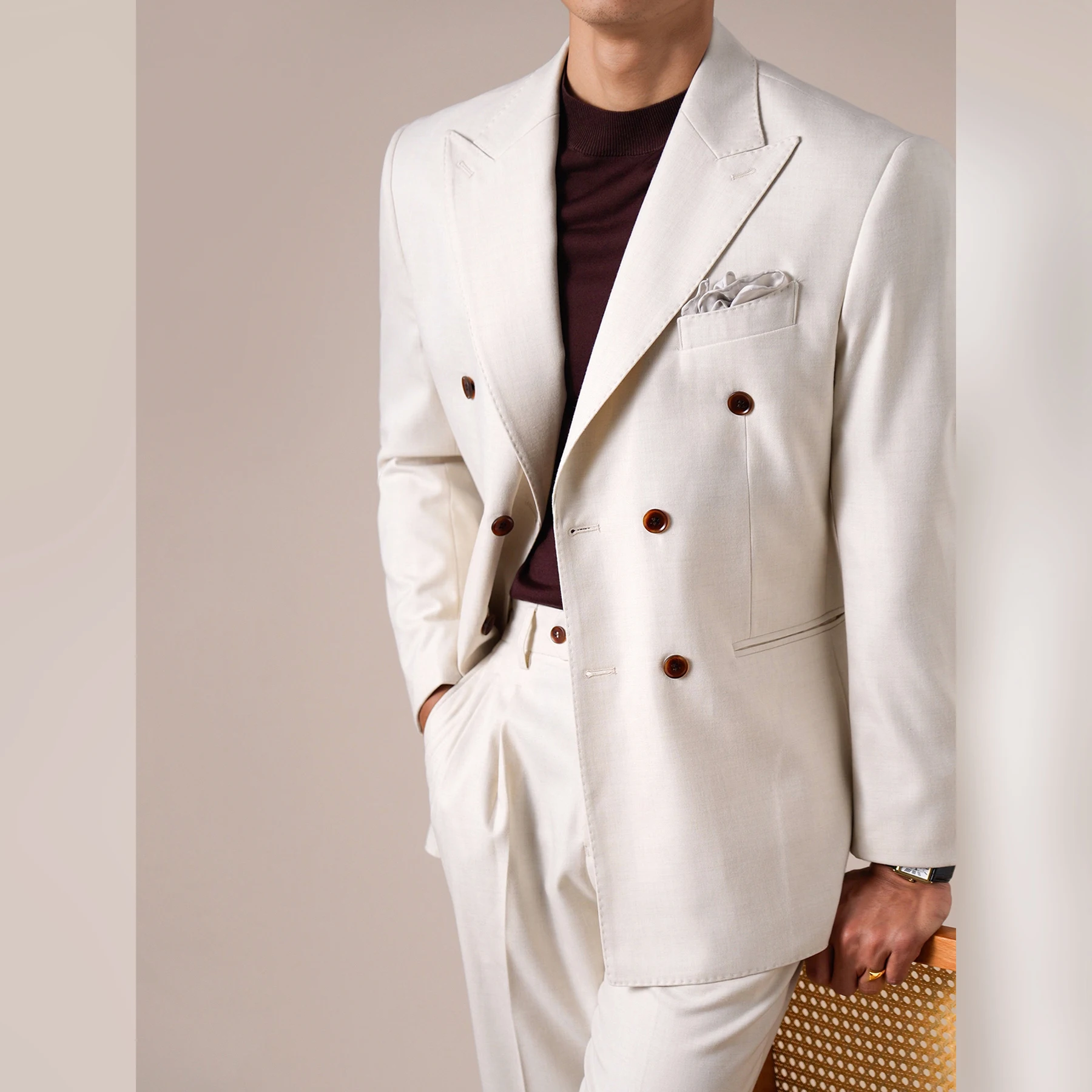 

Мужской костюм Деловой смокинг Двубортный приталенный костюм для курения Homme Mariage Trajes De Hombre Свадебный костюм жениха Мужские костюмы