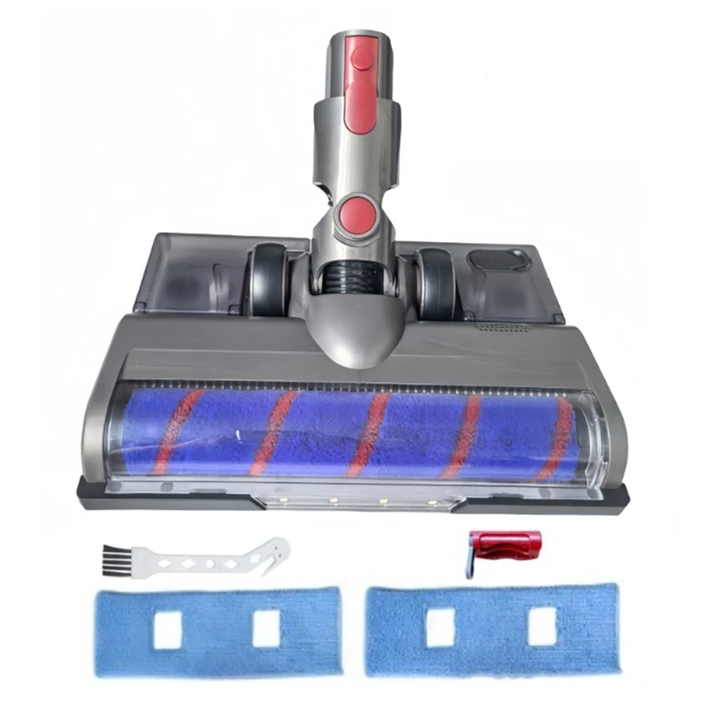 For Dyson V7 V8 V10 V11 V15 Vacuums Attachment Soft Roller Brush Head With LED Dust Lights With Water Tank And Mop Pads