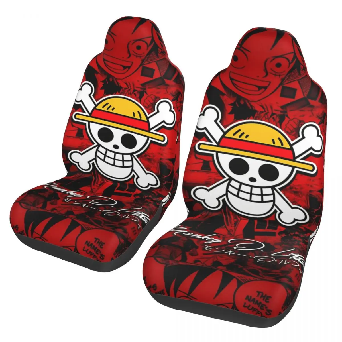 

Универсальный чехол для автомобильного сиденья One Piece Luffy Skull, всесезонный, для путешествий, из ткани, для охоты