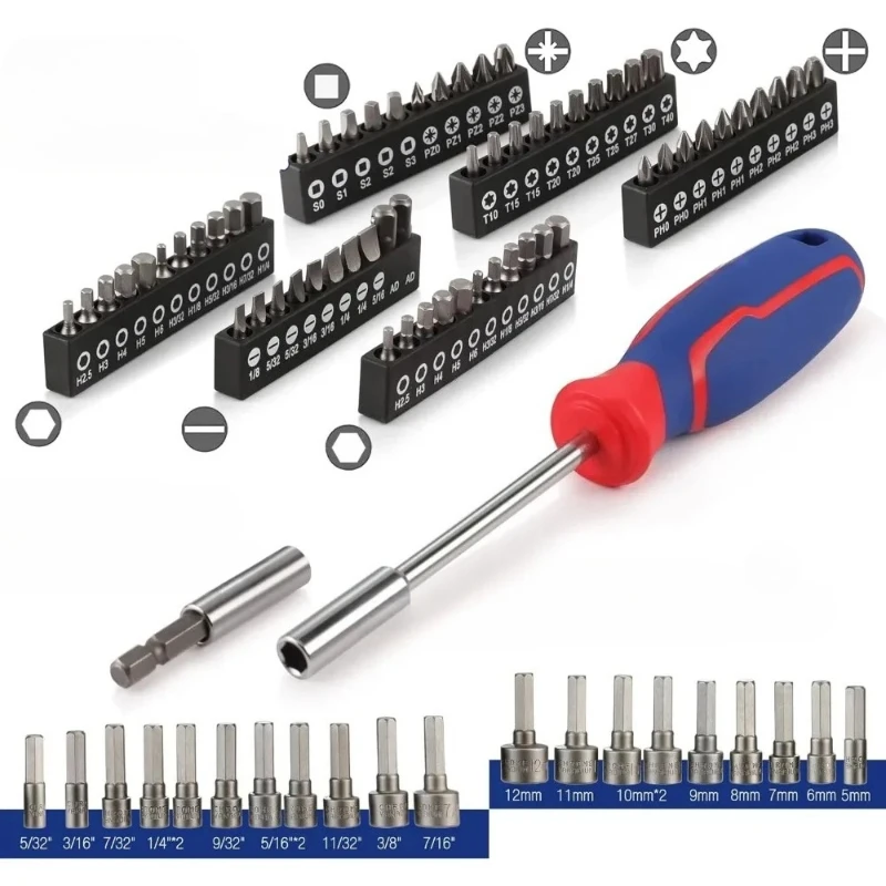 

# l Mechanics Tools Kit and Socket Set, 192-Piece, SAE&Metric, 1/2'', 1/4'', 3/8'' Drive Socket Ratchet Wrench Set with Molded C