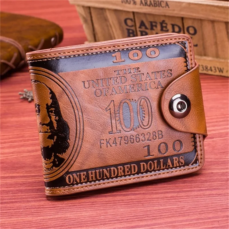 

JBTP New Leather Men Wallet Dollar Price Wallet Casual Clutch Money Purse Bag Credit Card Holder Fashion New billetera hombre