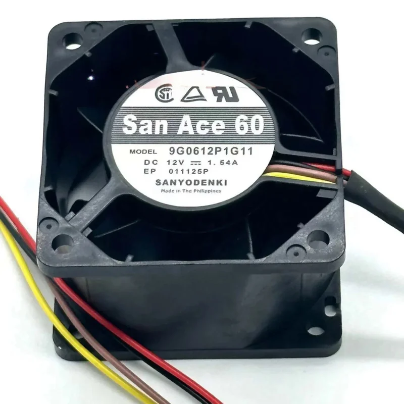 

for Sanyo Denki 9G0612P1G11 DC 12V 1.54A 60x60x38mm 4-Wire Server Cooling Fan