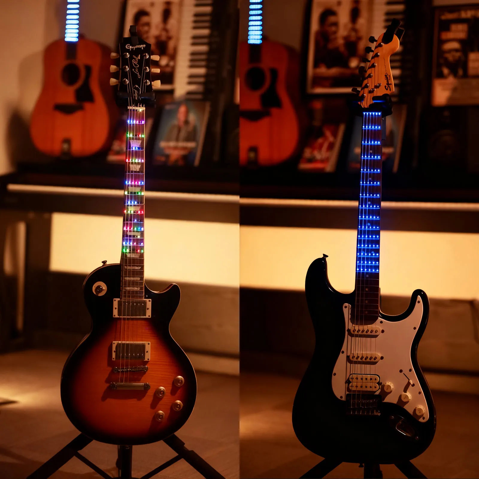 Smart Guitar Fretboard Led Strip Light Sct-86 for Party/christmas/festival/performance/live Streaming 6 Stage Lighting Mode