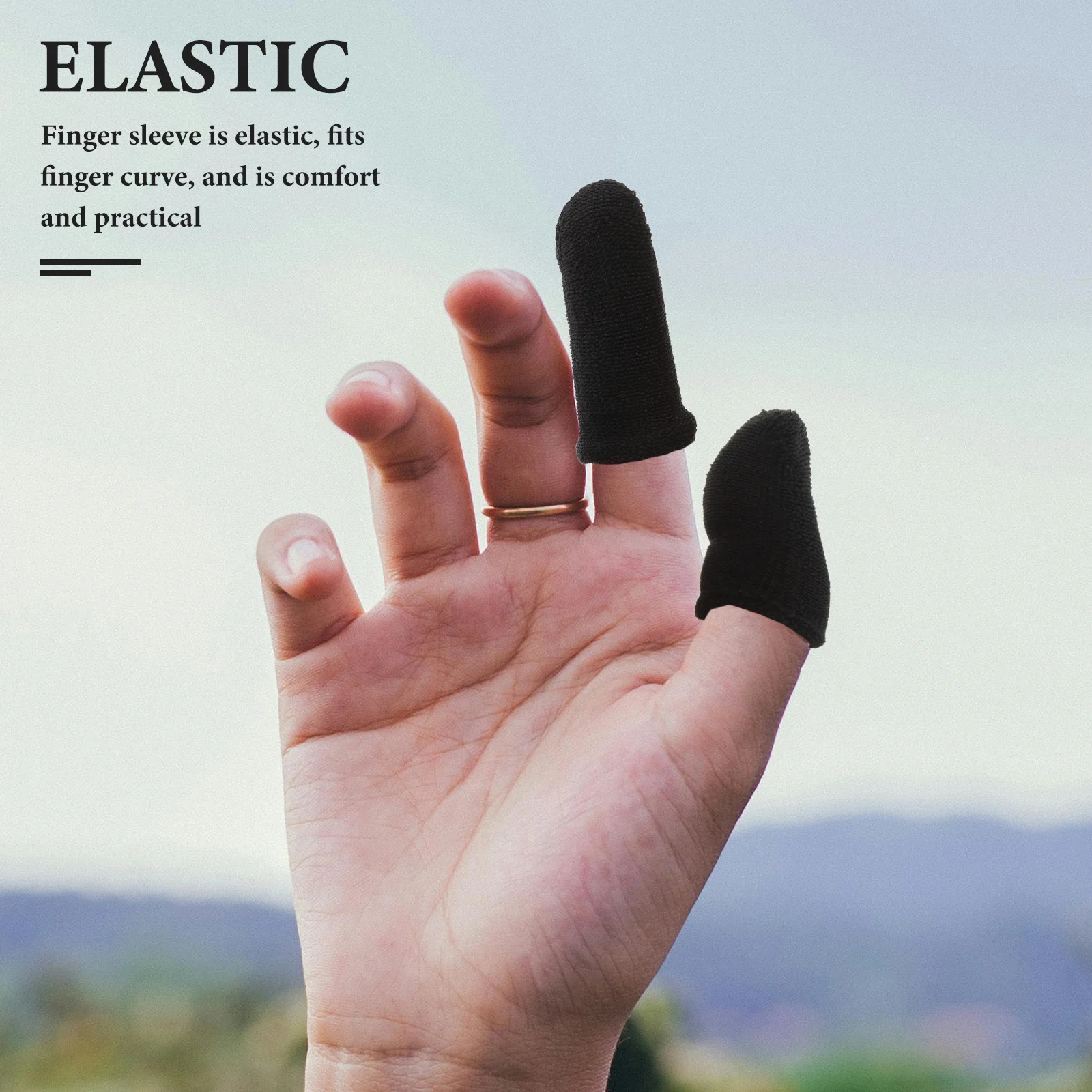 

10Pcs Breathable Non Sweat Finger Sleeves Ultra Thin Gaming Gloves Touchscreen Mobile Phone Game Covers Black for Gamers