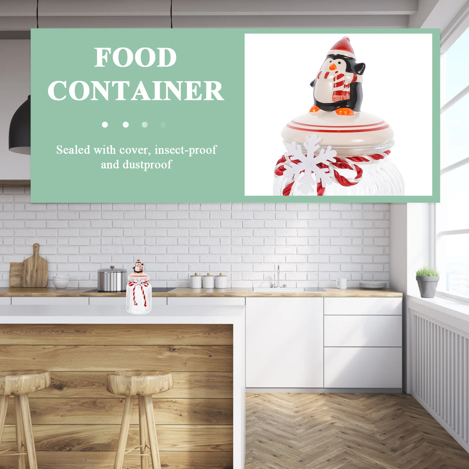 

Ceramic Food Sealing Container Airtight Canister Kitchen Jar Practical Compact Design Snack Organizer Food Storage Jar