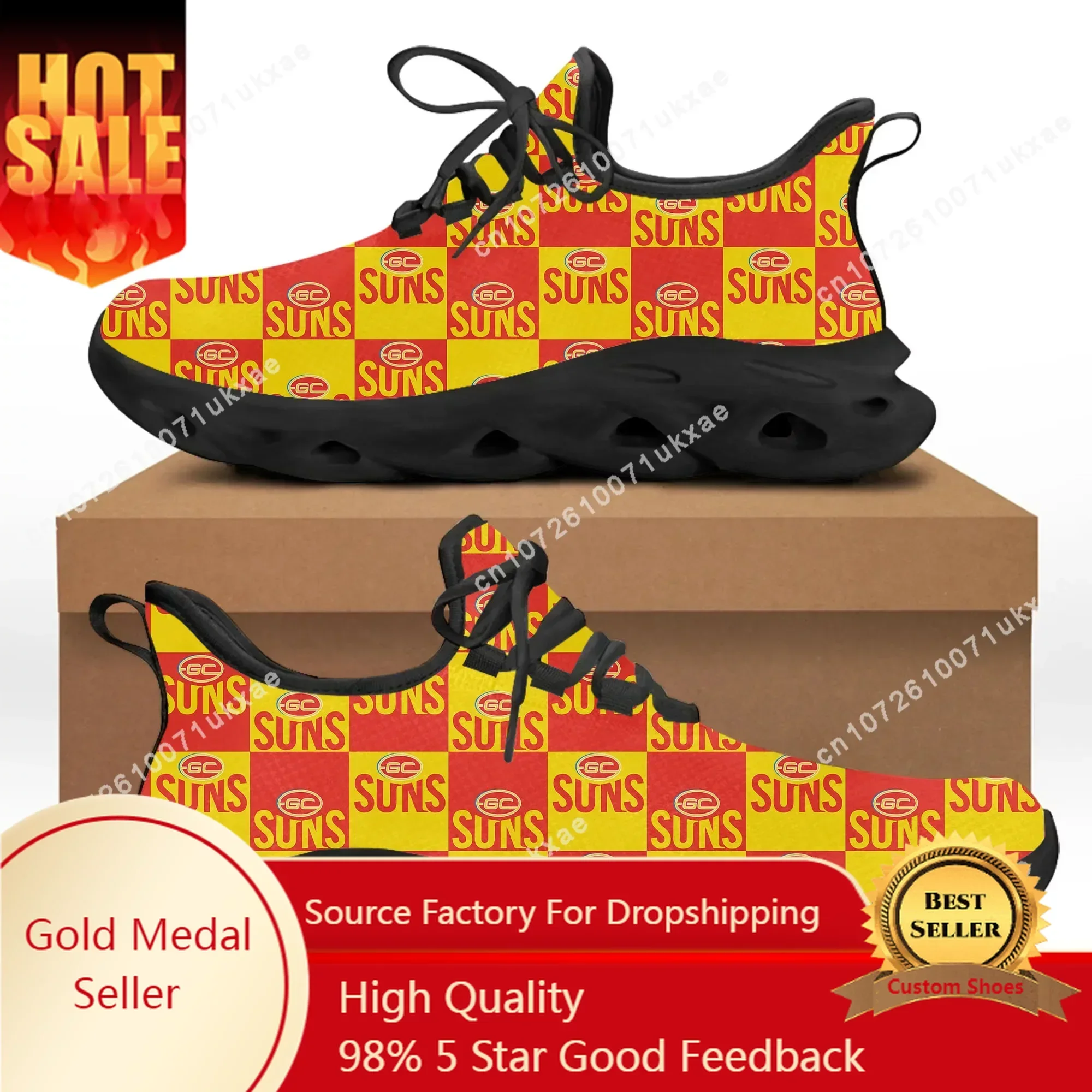 

Gold Coast Australian Football Flats Sneakers Mens Womens Sports Running Shoes High Quality DIY Sneaker customization Shoe