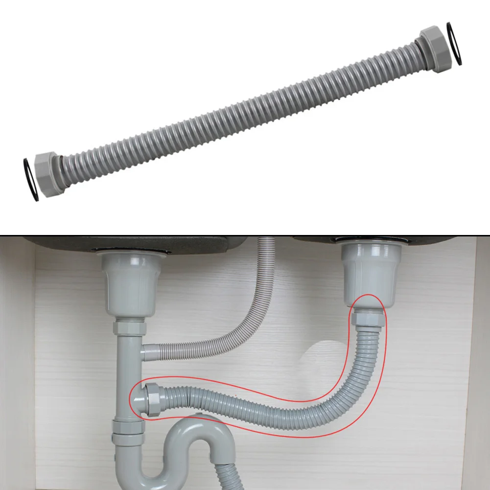 

45cm Kitchen Sink Drain Pipe For Kitchen Sinks, Bathtubs, Washing Machines, Dishwashers Interface 45mm (G1-1/2") Accessories