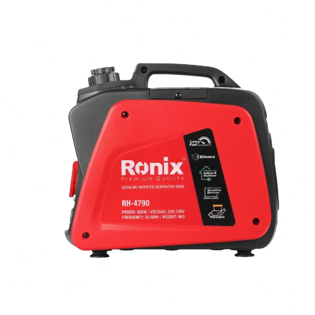 Ronix Rh-4790 800W Portable Gasoline Generator 4 Stroke Air Cooled Ohv Engine Open Type Gasoline Inverter Generator