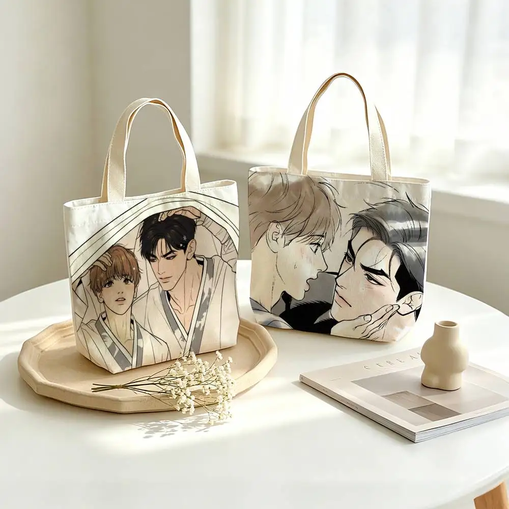 Bl MMA M-Manhwa Jinx Joo Jaekyung Kim Dan   Printed Canvas Tote Bag Shoulder Bag Commuter Mommy Shopping Bag