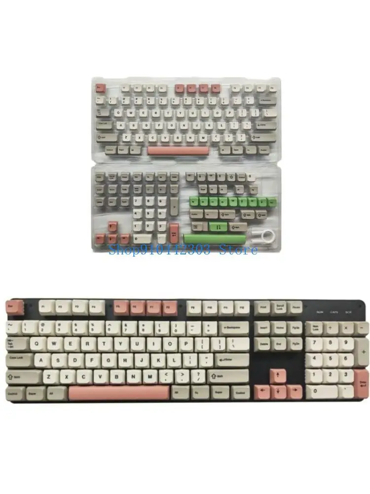 Ensemble capuchons touches rétro L4MD 9009, 138 touches, PBT, profil XDA, pour claviers mécaniques, cadeau