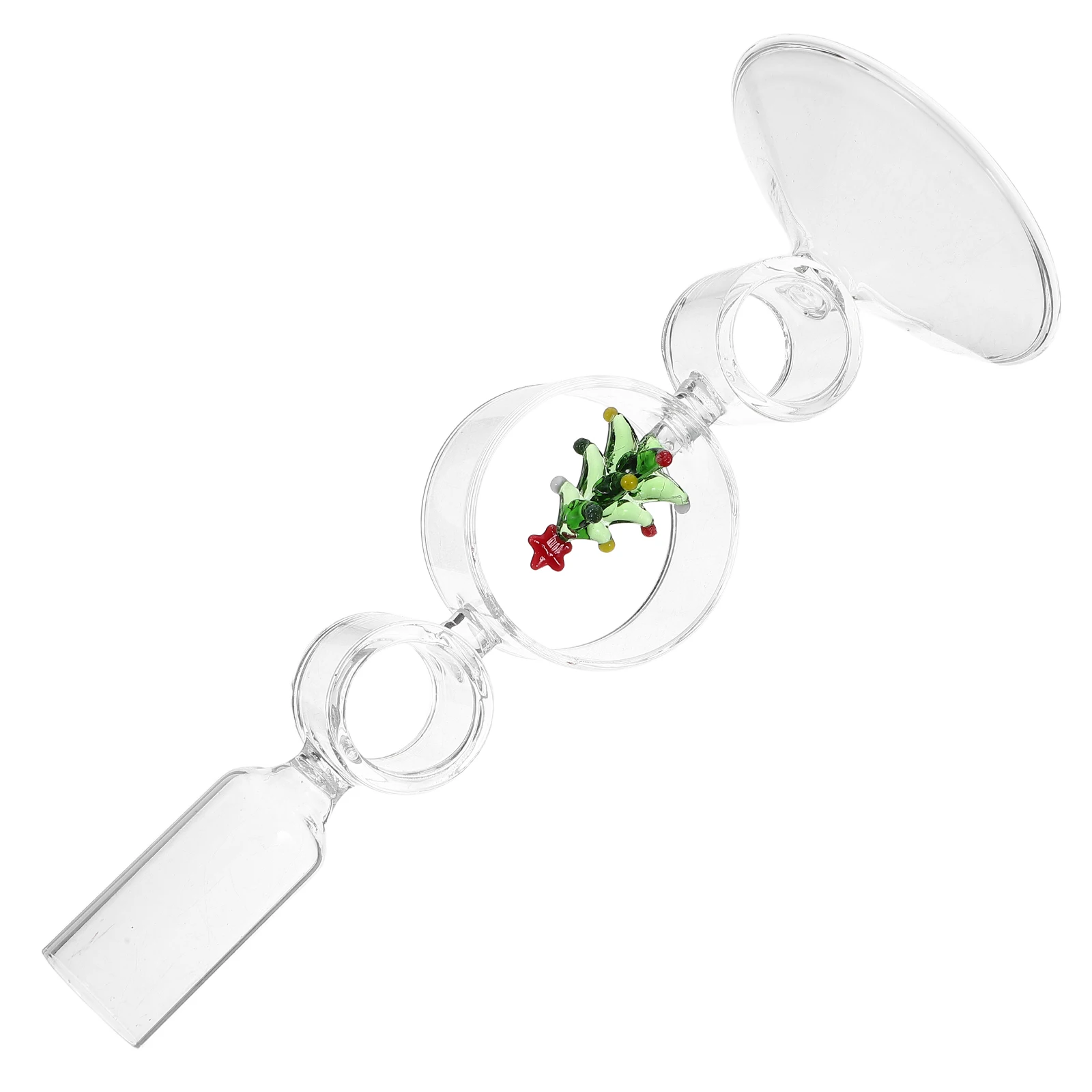 

Christmas Glass Taper Holder 8.45x3.34x0.98in Elegant Candelabra Stand for Holiday Dining Table Centerpiece Wedding Decor