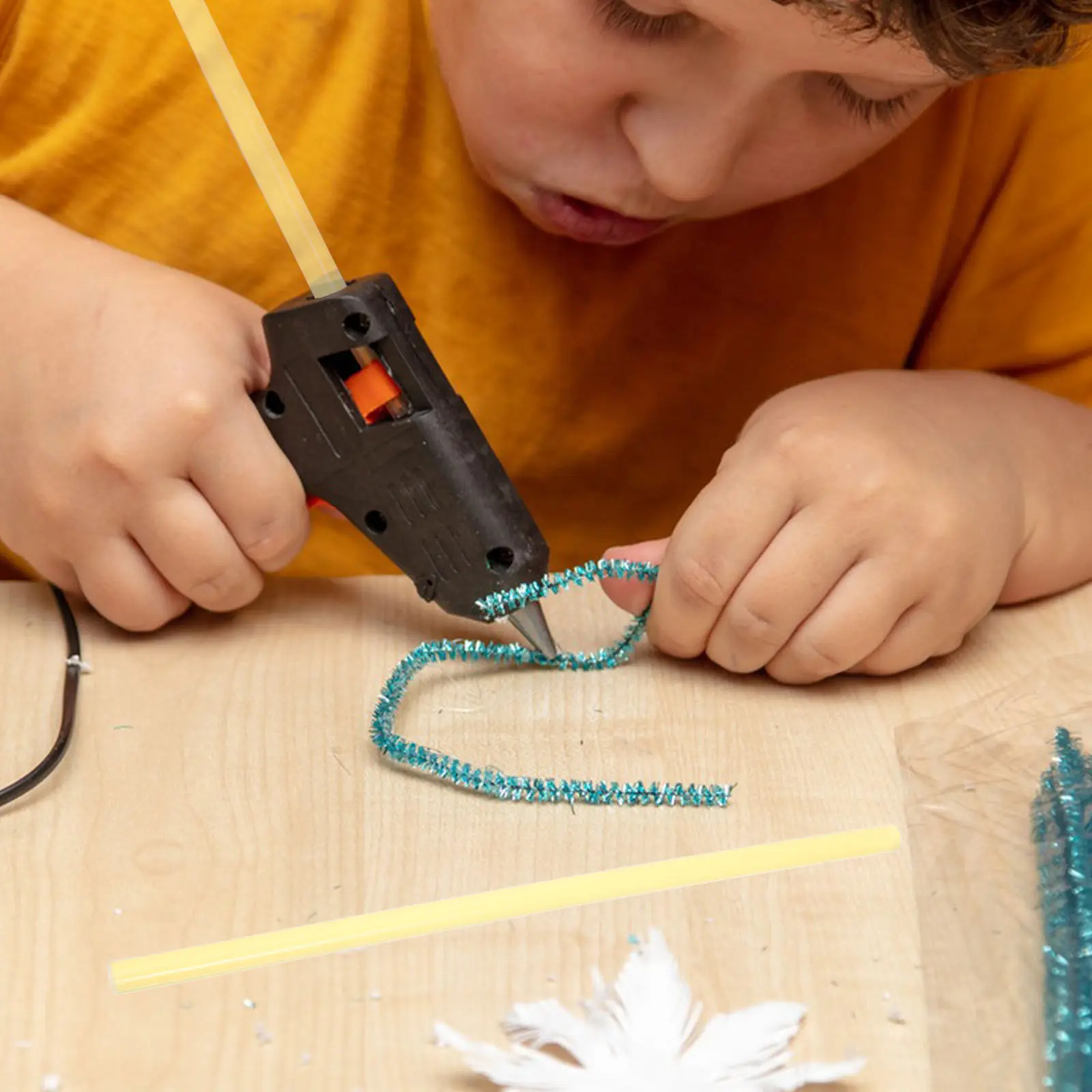 

15 шт. термоклеевых стержней: желтые, прозрачные, высокопроизводительные для склеивания, набор для рукоделия, аксессуары для DIY, инструменты для творчества для дома