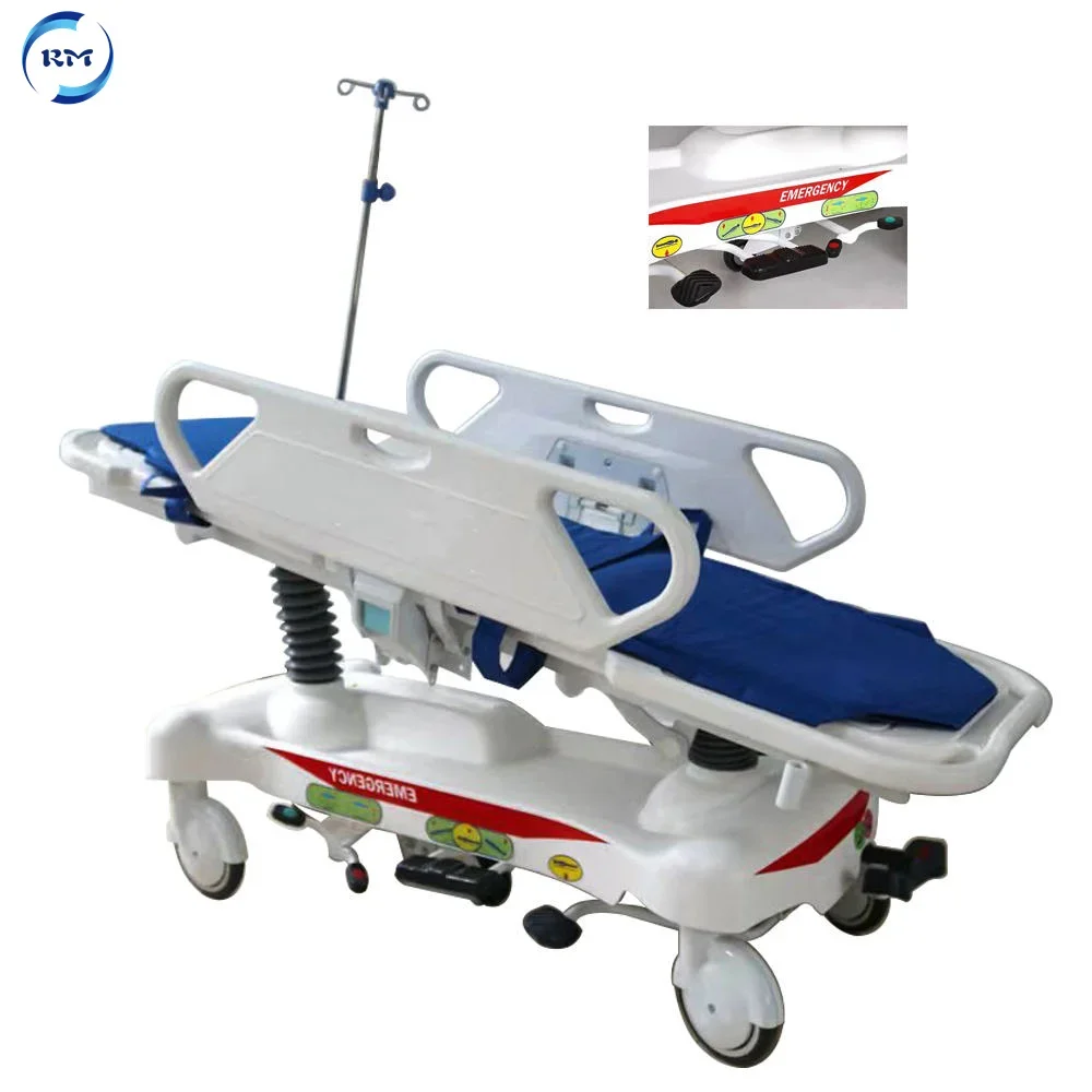 

Medical Transport Stretcher For Emergency Room Patient Hydraulic Stretcher Cart Bed