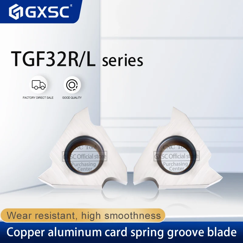 TGF32R050 TGF32R100 TGF32R200 TGF32R300 High-Quality Shallow Groove Aluminum Used Hard Alloy Cut Off Card Spring Grooving Blade