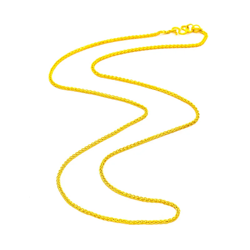 

24K Gold AU999 Women's Thin Gold Chain, Light Luxury, Exquisite Design, Everyday Versatile Accessory