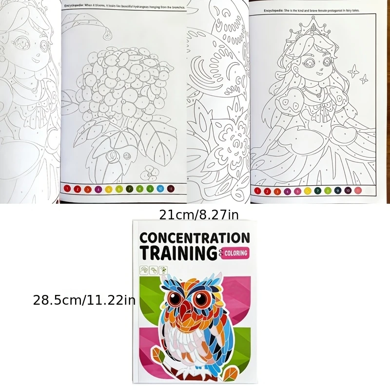 Children's Fun Coloring Book 48 Pages of Colorful Pages, Interactive Activity Coloring Book, Animal, Figure, Architecture Themes image 6