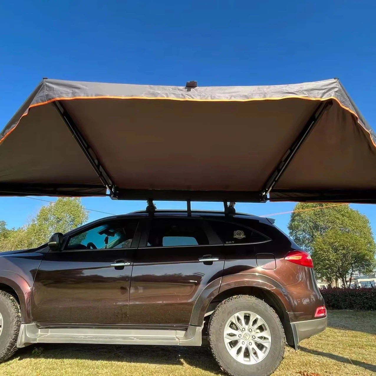 

2.5M Car Awning,Camping Outdoor Car Tent Roof Side Awning 180 Degree 4wd Offroad Free Standing Led 180 Degree Awning