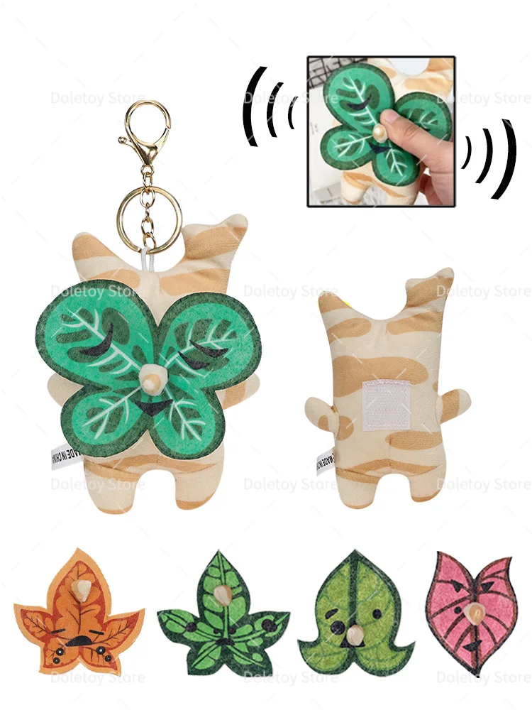 The Legend of Zelda Plush Faces Changeable Sounding Korok Stuffed Toy Cartoon Anime Green Leaves Doll for Kids Birthday Gifts