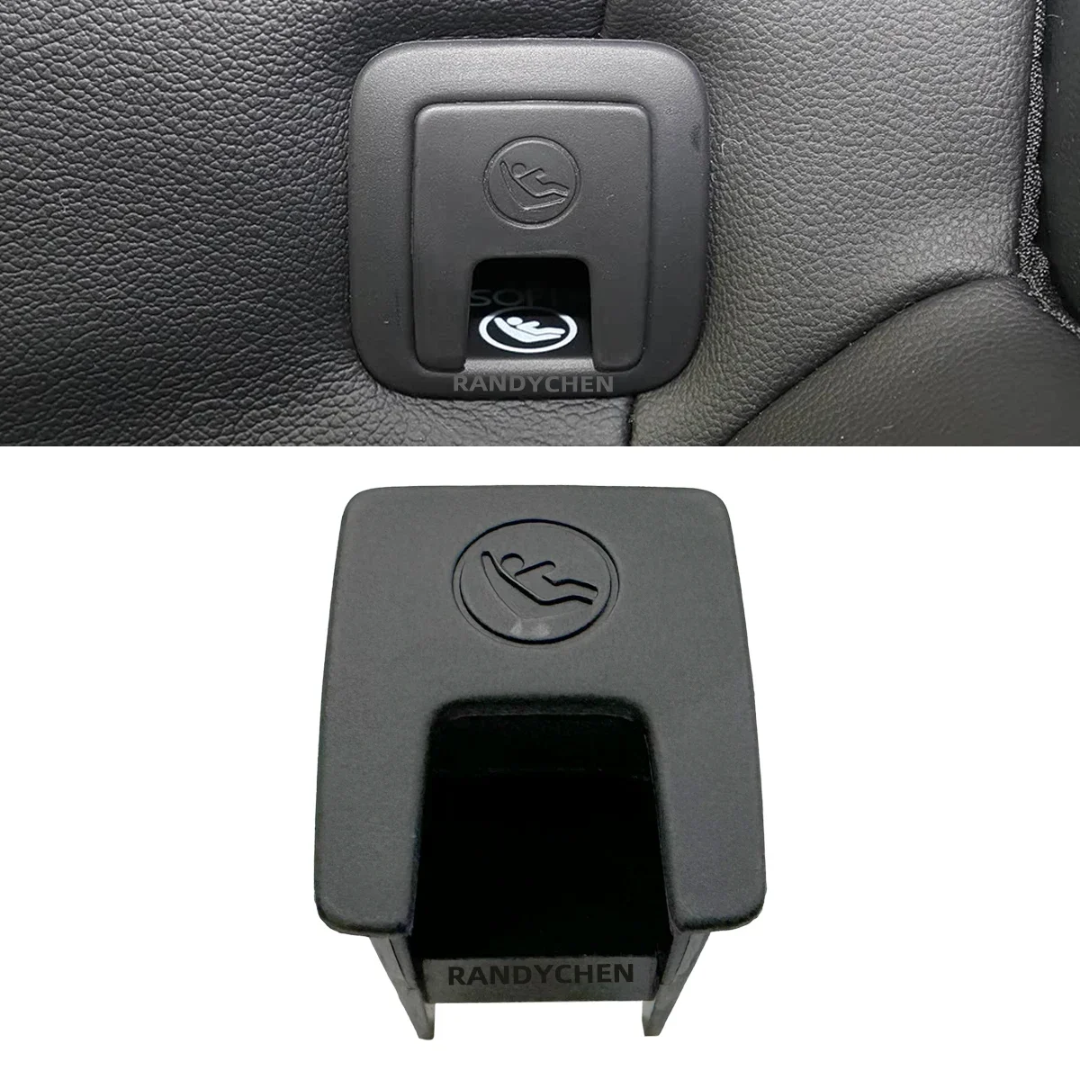 For Skoda Karoq VW T ROC T Cross Taos Taigo Virtus 2019-2022 57D887187A 1x Rear Seat Child Safety ISOFIX Cover Cap