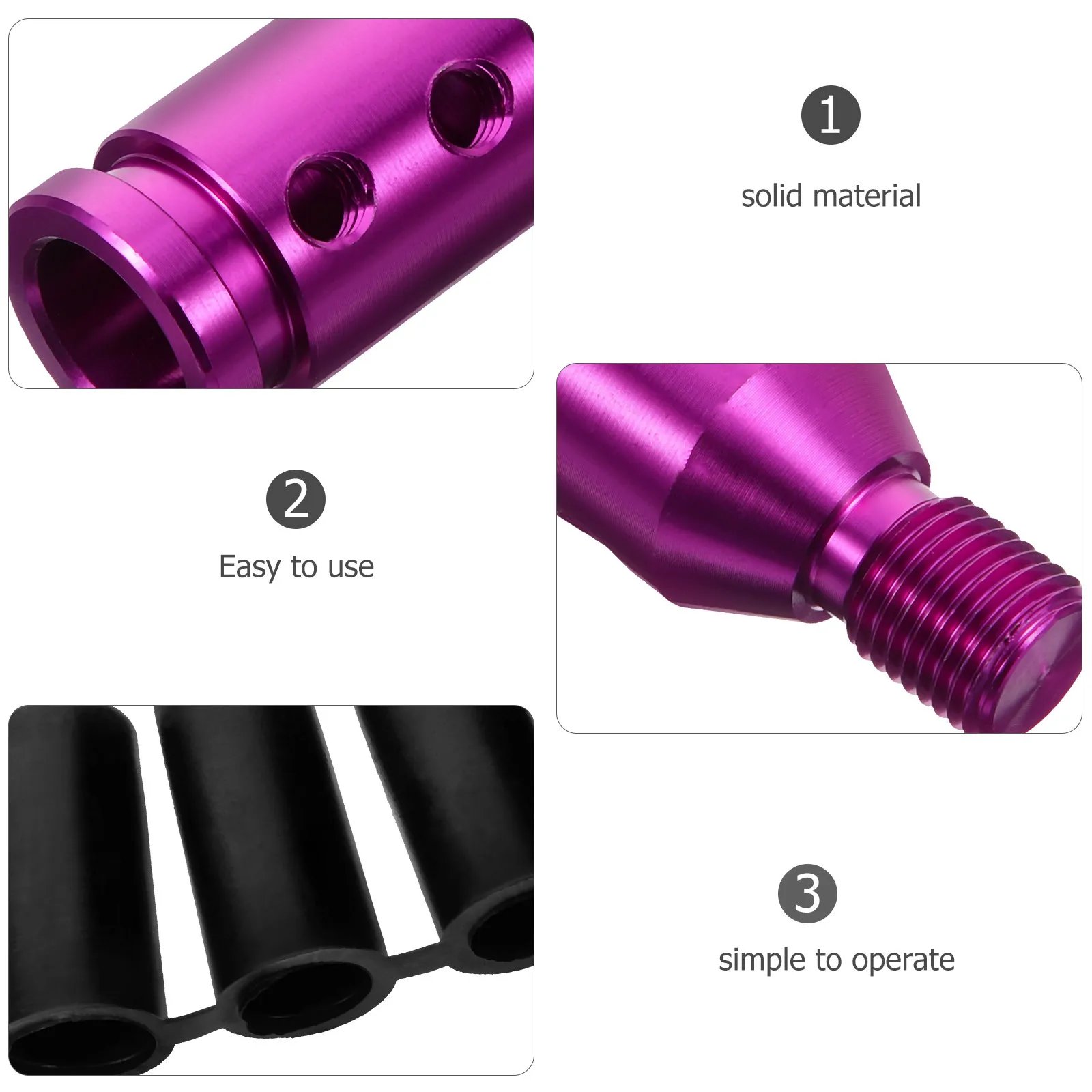 

1Set Shift Knob Adapter Solid Aluminum Alloy Gear Shift Knob Boot Retainer Car Part Universal Fit Manual Gear Shifter Accessory