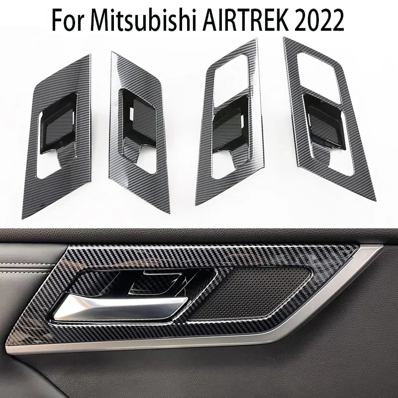 For Mitsubishi AIRTREK 2022 ABS Car Styling Inner Door Handle Bowl Covers Trims Stickers Decoration Accessories