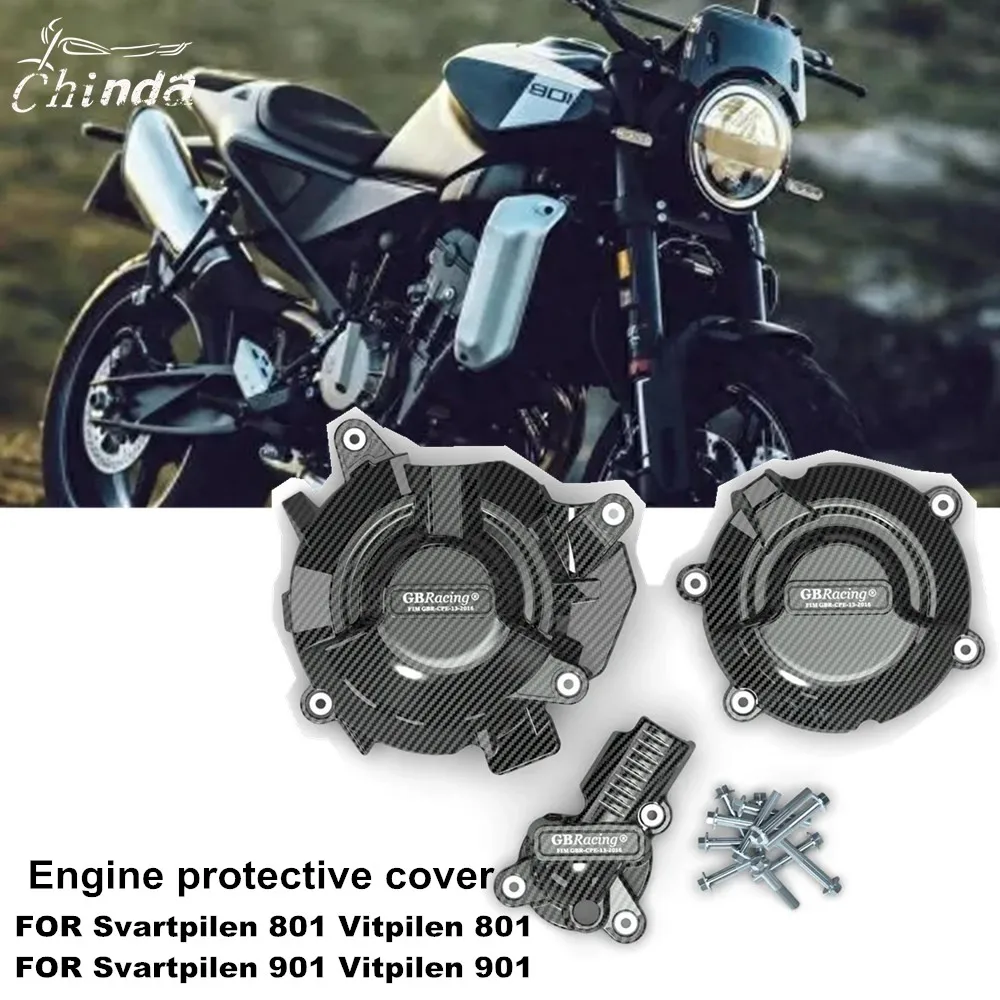 For Husqvarna Svartpilen 801 Vitpilen 801 Svartpilen 901 2024 2025 Motorcycle Engine Cover Sets Bonnet Protector Engine Cover