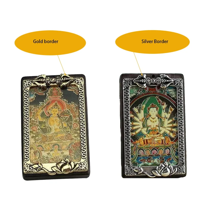 Ebony Eight Patron Saint Thangka Zodiac Buddha Decorative Pendant ，High Quality Tibetan Style Religious Pendant Featured Gift