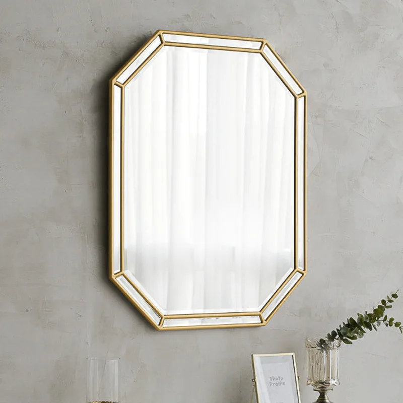 New Chinese  Cosmetic Mirror Nordic Wall-mounted Toilet Bathroom Mirror Porch Decorative Mirror
