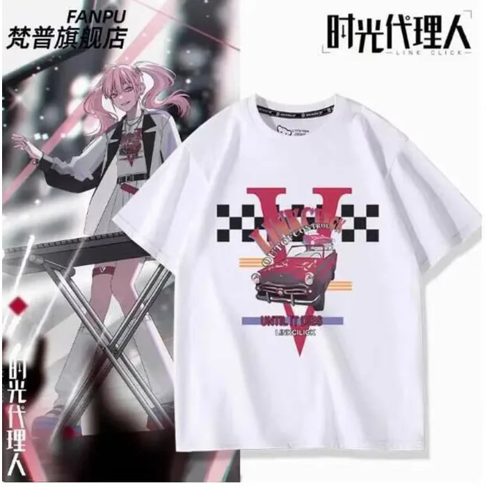 

Anime K Click Cheng Xiaoshi Short Sleeve T-Shirt Summer Cosplay Costume Casual Student Loose Tops Anime
