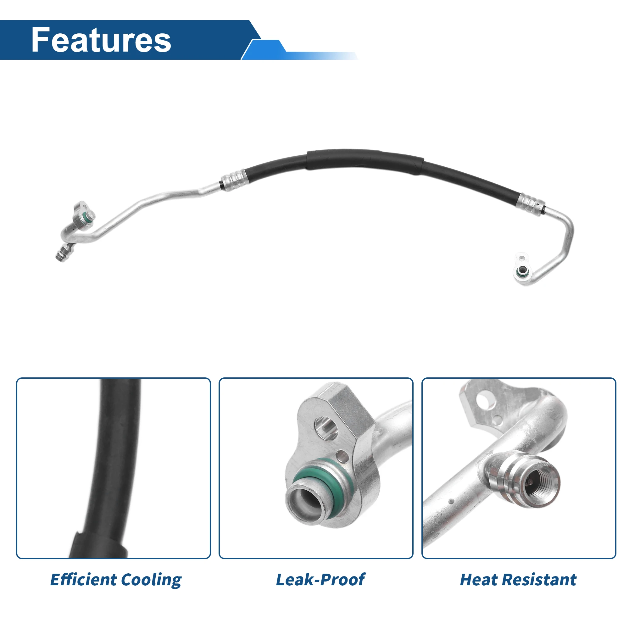 

UXCELL шланг для жидкости хладагента кондиционера для Hyundai Santa Fe 2013-2018, напорный шланг, линия трубы кондиционера No 977622W500, резина