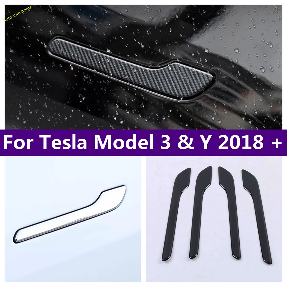 

Outside Car Door Pull Doorknob Handle Bowl Cover Trim Fit For Tesla Model 3 & Y 2018 - 2023 Car Interior Accessories
