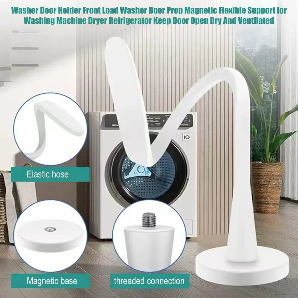 Washing Machine Door Prop Front Load Washer Door Prop Magnetic Flexible Dryer Door Holder Ventilated Washing Machine for Drying