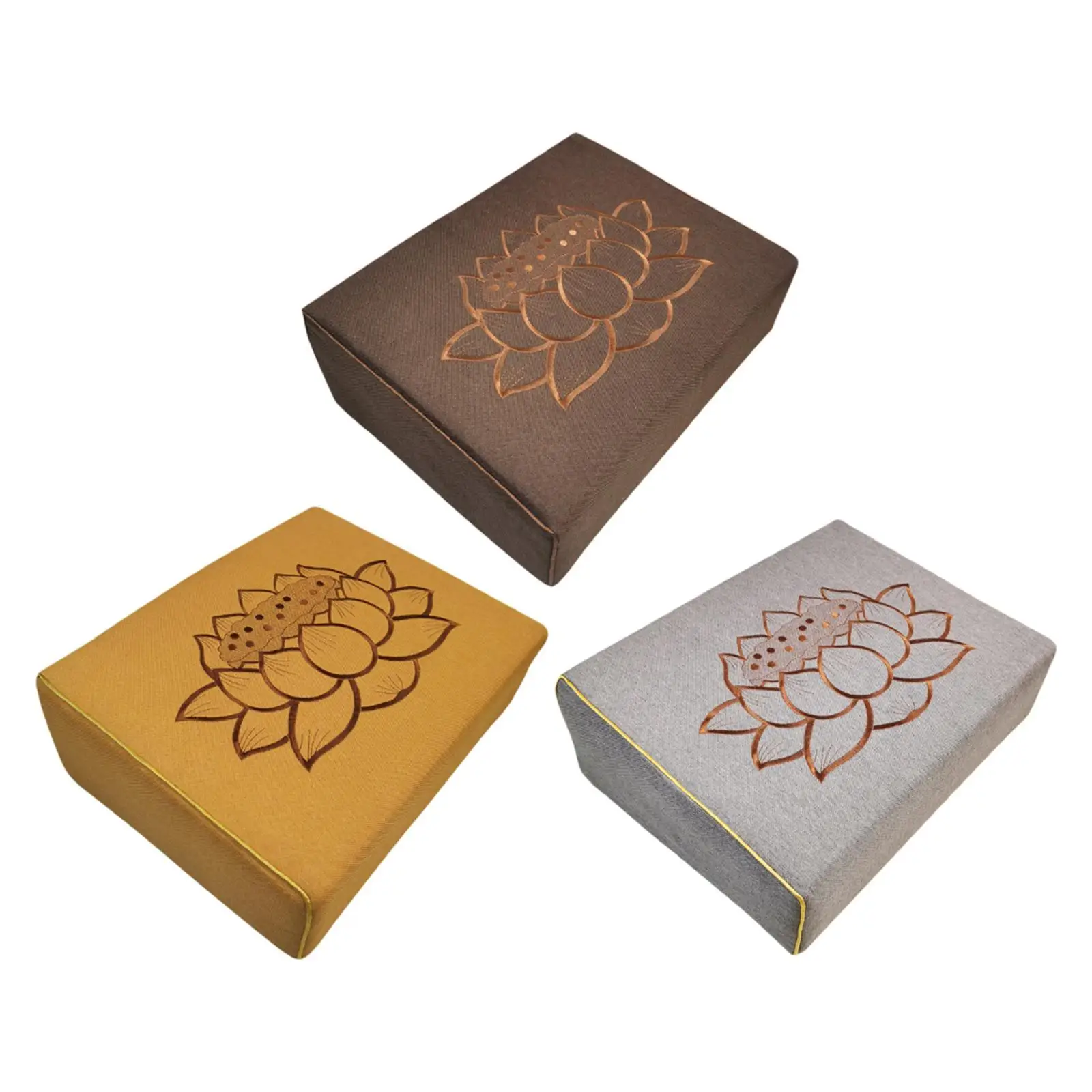 

Floor Cushion for Women Rectangle with Lotus Pattern Traditional Floor Pillow for Outdoor Yoga Tea Ceremony Indoor Bedroom