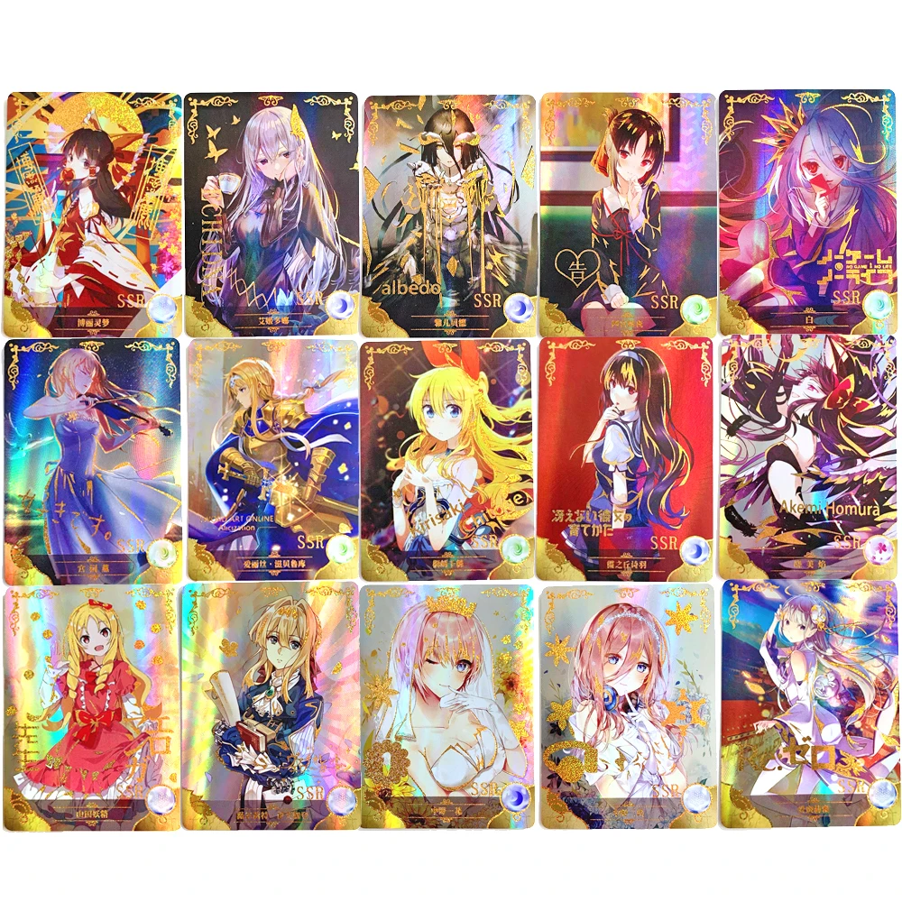 50-500pcs Goddess Story Playing Card Board Game Kids Toys Sands Ssr Flash Card Anime Game Table Gift Toy Hobby Collectibles