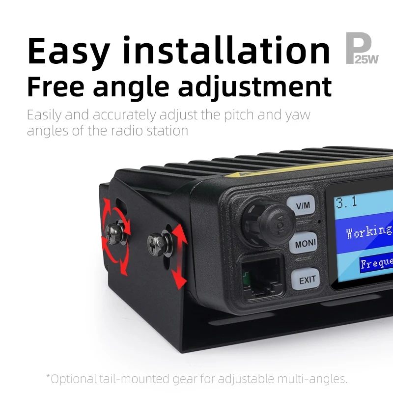 KSUN UV5200D 25 واط لاسلكي تخاطب VHF UHF مركبة محطة راديو السيارة الصغيرة 200CH راديو المحمول لجولة القيادة الذاتية في الهواء الطلق #5