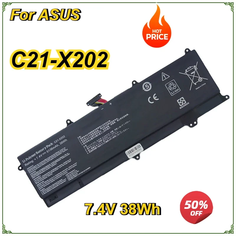 

New C21-X202 Laptop Battery for ASUS VivoBook X201 X201E S200 S200E X202 X202E S200E-CT209H S200E-CT182H S200E-CT1 5136mAh