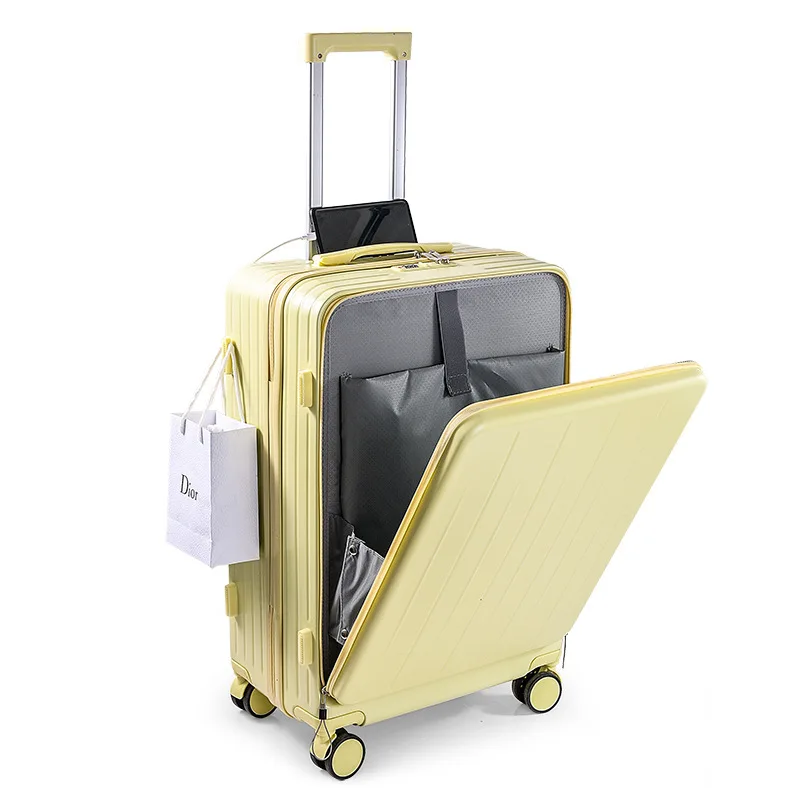 Front opening multifunctional suitcase universal wheel trolley suitcase LD441