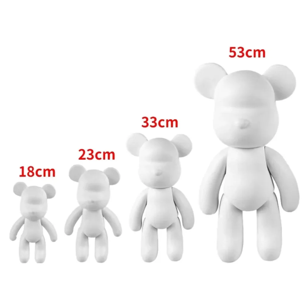 3 Size DIY Fluid Bear Sculpture Handmade Bear Doll Ornaments Violent Bear Graffiti Painting Parentchild Toy Gift Home Decoration