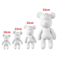 3 Size DIY Fluid Bear Sculpture Handmade Bear Doll Ornaments Violent Bear Graffiti Painting Parentchild Toy Gift Home Decoration
